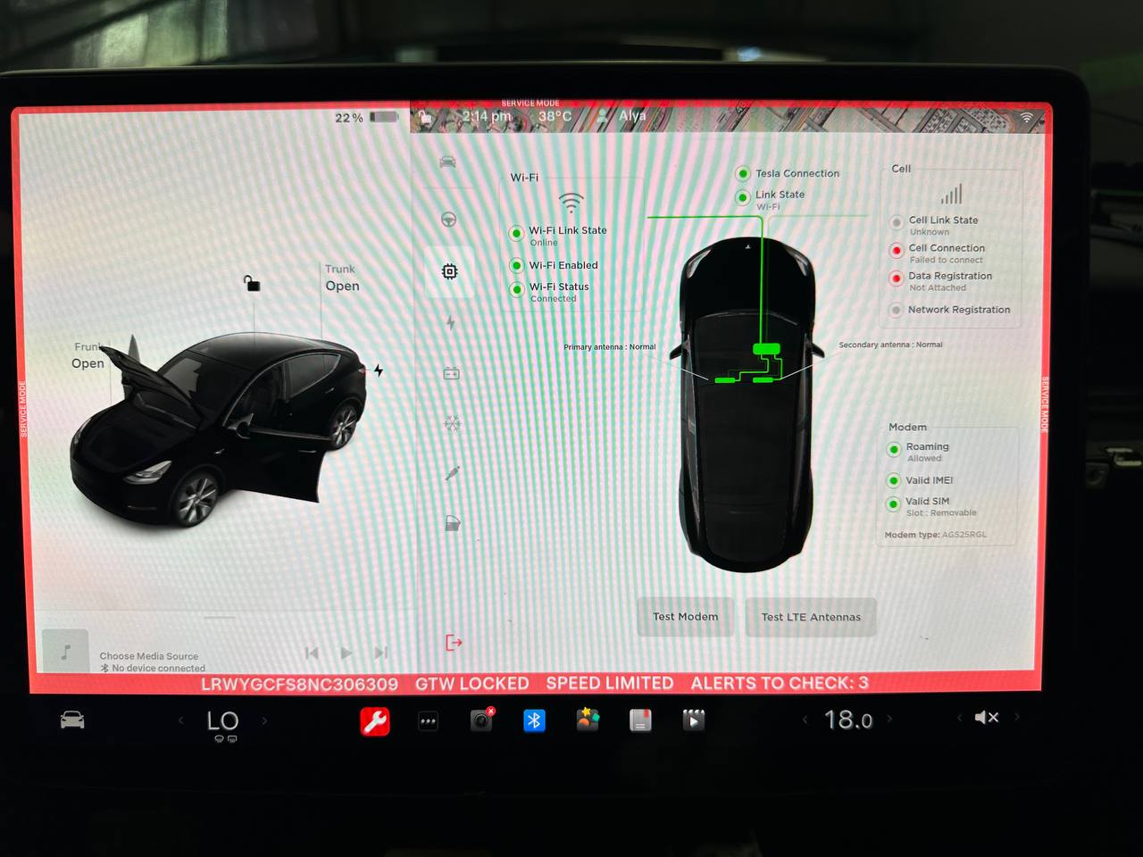 Tesla Network Connectivity Error
