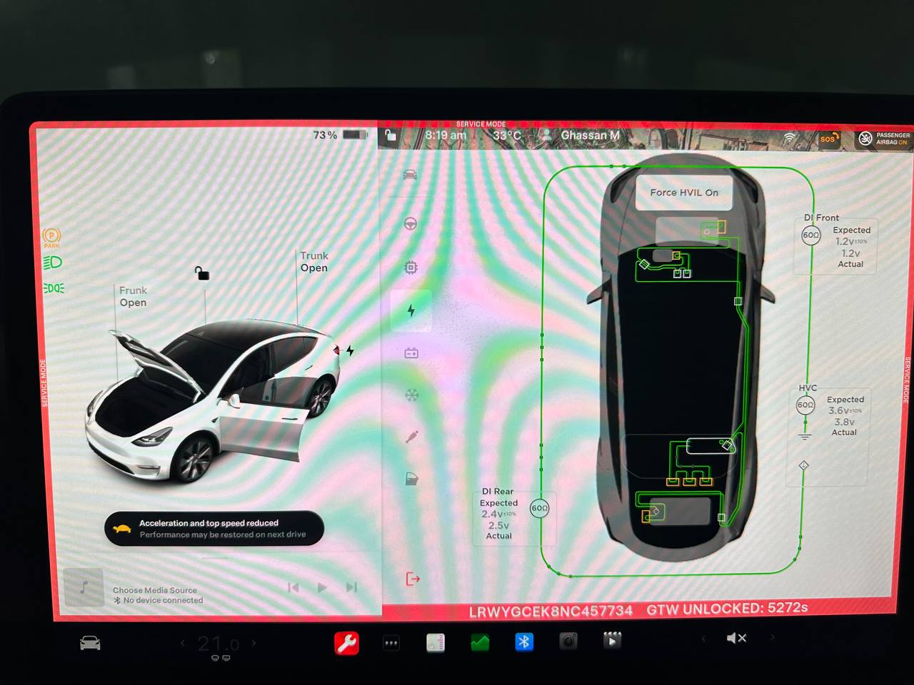Tesla Regenerative Braking Limited Warning