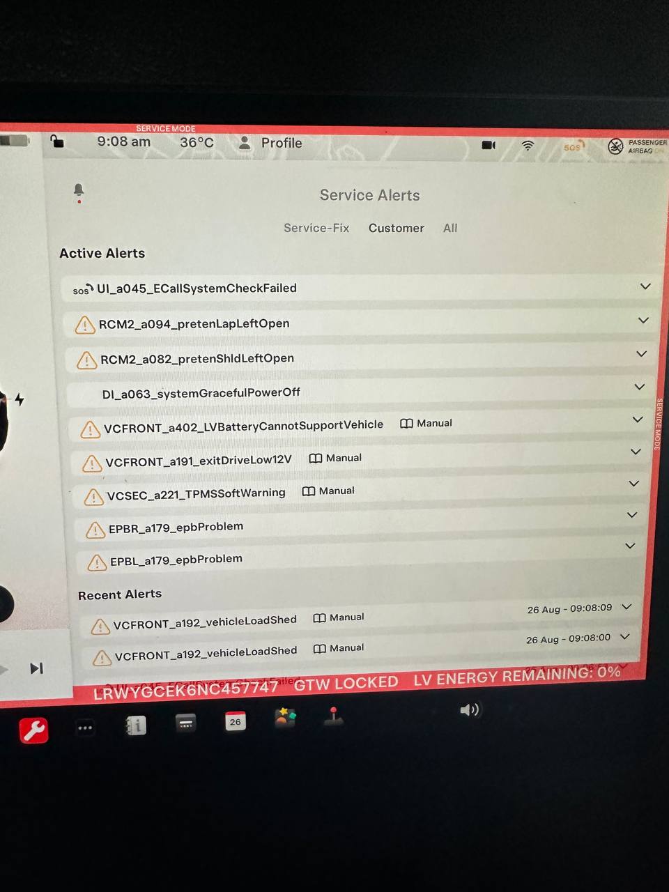 Tesla Charging System Error