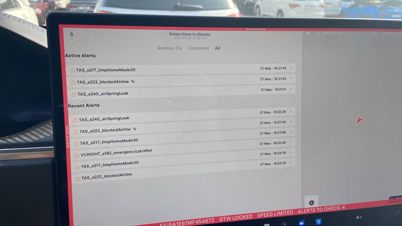 Tesla Rear Motor Disabled Warning